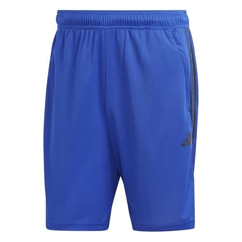 Image of adidas Men's Train Essentials Piqué 3-Stripes Training Shorts, Lucid Blue/Black, S Tall