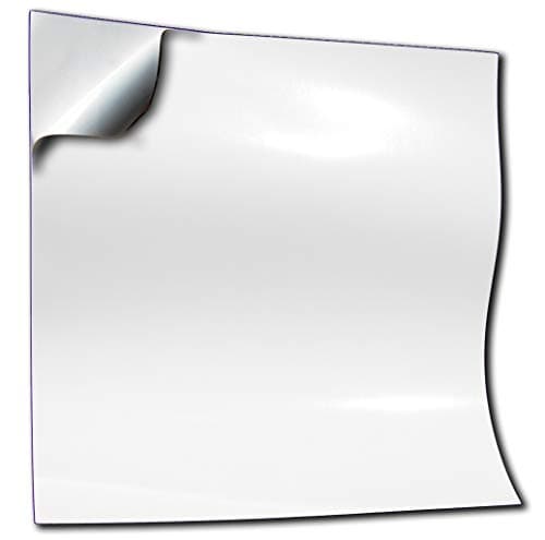 Image of 50 White Tile Stickers 6x6 Inch (15x15cm) for Kitchen Bathroom Wall DIY Stick On Peel N Stick Style Decals Transfers Gloss White