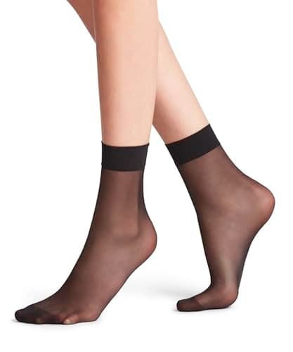 Image of FALKE Women's Seidenglatt 15 DEN W So Sheer Plain 1 Pair Socks, Black 3009, 5.5-8