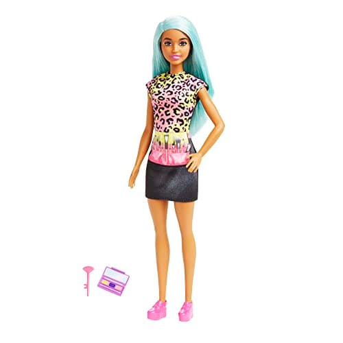 Image of Barbie Doll & Accessories, Career Makeup Artist Doll with Palette and Brush, HKT66
