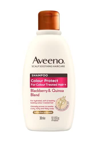 Image of aveeno Haircare Colour Protect Soothing Shampoo for Coloured Hair with Blackberry and Quinoa 300 ml