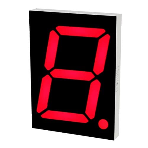 Image of sourcing map Common Anode 10 Pin 1 Bit 7 Segment 4.8 x 3.54 x 0.59 Inch 4" Red LED Display Digital Tube