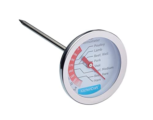 Image of KitchenCraft Stainless Steel Meat Thermometer, Silver