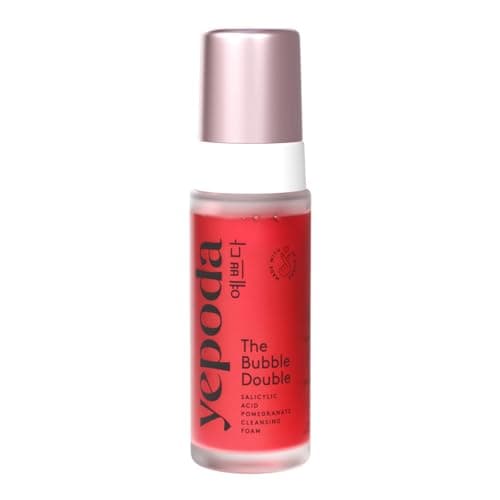 Image of Yepoda The Bubble Double, Gently Exfoliating Cleansing Foam, Deeply Cleanses Pores & Prevents Impurities, Vegan Korean Face Cleanser for All Skin Types, 120 ml
