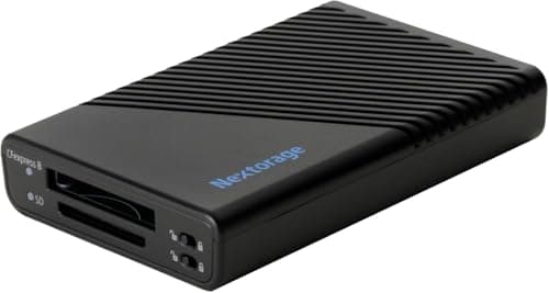 Image of Nextorage Japan CFexpress Type B Memory Card/SD Card Compatible Dual-Slot Card Reader USB 10Gbps USB3.2 Gen2 Write Protection Switch equiped NX-MFB1SE