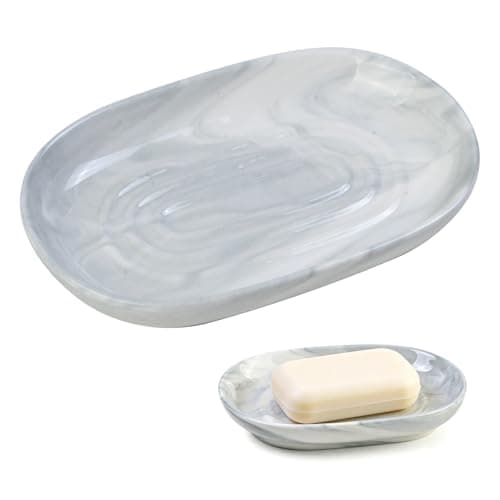 Image of Merzio Ceramic Soap Dish, Anti-Slip Soap Holder for Bathroom Shower, Keeps Soap Dry & Easy to Clean, Elegant Soap Tray