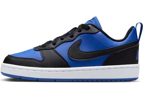 Image of NIKE Unisex Kids Court Borough Low Recraft Gs Sneaker, Game Royal Black White, 5 UK