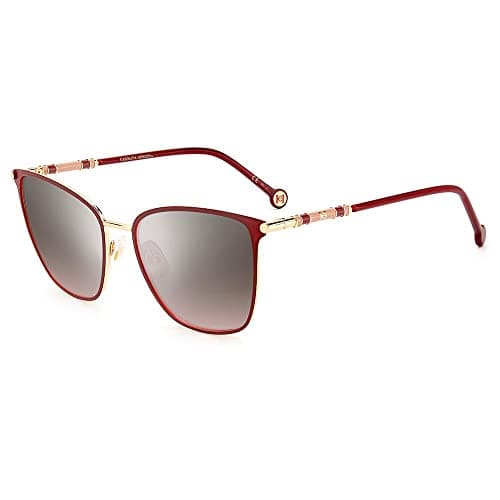 Image of Carolina Herrera Ch 0030/s NOA/NQ GOLD BURGNDY Sunglasses Women's Steel, Standard, 56