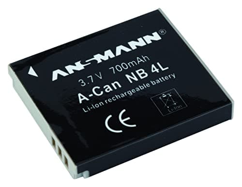 Image of ANSMANN Li-Ion 3.7V Camera Battery Replacement For NB-4L [Pack of 1] Compatible with Canon Cameras Including Digital IXUS 100 IS, Digital IXUS IZoom, PowerShot S80 & Many More - 5 Year Warranty