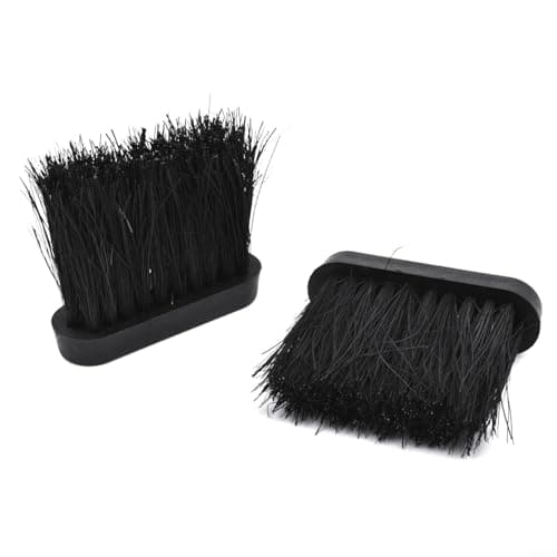 Image of 2Pcs Fireplace Cleaning Brushes Oblong Black Spare Hearth Fireside for COMPANION Replacement Brush Head Refill for Cleaning for COMPANION Sets(S)