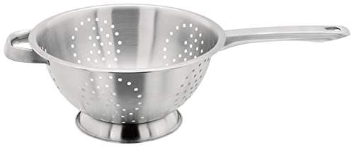 Image of Judge Large Satin Stainless Steel Colander 24cm, Long Handle and Helper Handle, Dishwasher Safe