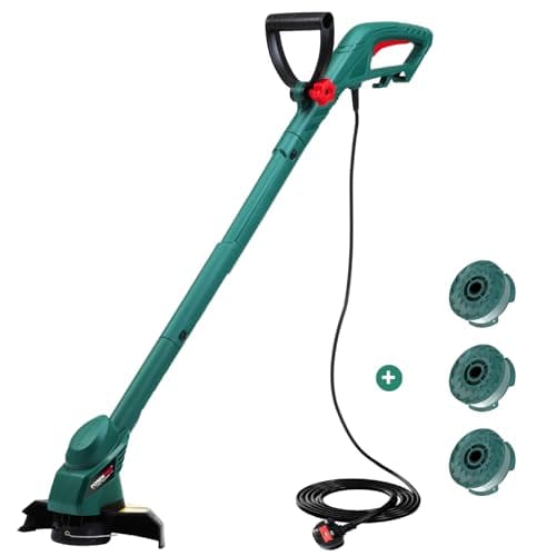 Image of POSENPRO 350W Grass Trimmer Corded 23cm AC Electric String Trimmer Lawn Trimmer Garden Strimmer Grass Cutter Machine Line Trimmer for Brake Disassembly Garden Tools