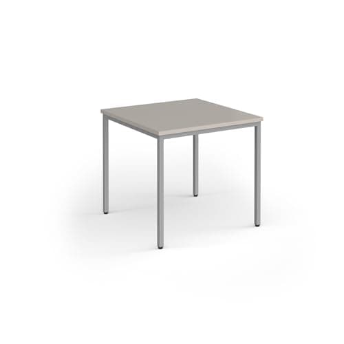 Image of Mr Office Flexi 25 rectangular table with silver frame 800mm deep, 800, Light Grey