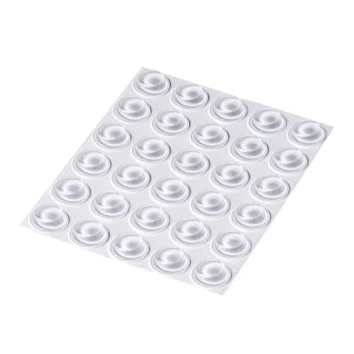 Image of Happy Bananas Self Adhesive Clear Flat Topped Bumper Pads Rubber Feet for Chopping Boards, Worktop Savers, Glass, Crafts - 12.7mm x 3.5mm (30)