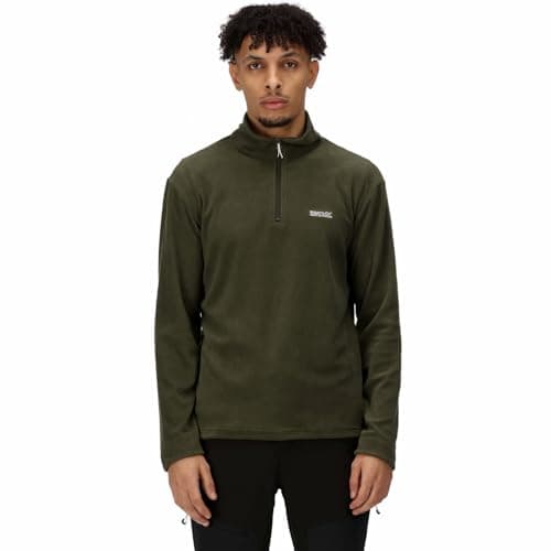 Image of Regatta Womens Frankie Half Zip Micro Fleece Midlayer Top Dark Khaki