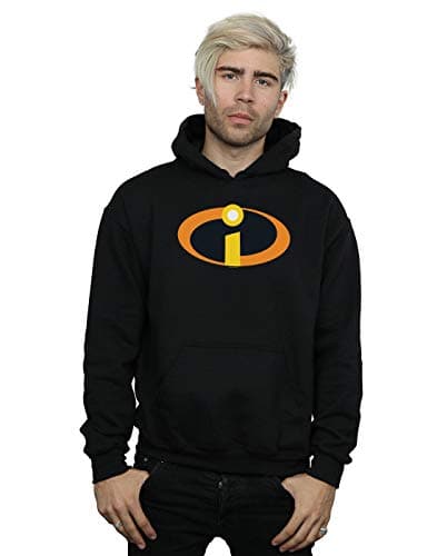 Image of Disney Men's The Incredibles Costume Logo Hoodie Black X-Large
