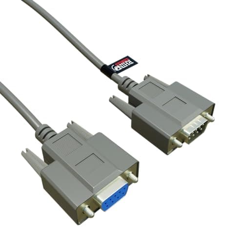 Image of rhinocables - 9 Pin Serial Extension Lead | Male to Female RS232 Cable | Compatible with Printers & Scanners | Precise Signal Transmission | Easy Installation, 2m
