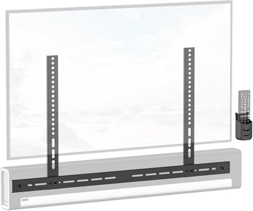 Image of Sound Bar TV Mounts for Sonos Playbar TV Mount with Remote Holder - Height Adjustable for Sonos Playbar Soundbar TVs Mount Space Saving Under TVs for Sound Bar Mounting Bracket