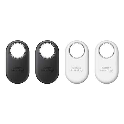 Image of Samsung Galaxy SmartTag2 Bluetooth Tracker (4 Pack), Compass View AR, Find Lost Mode, 2 Black/2 White
