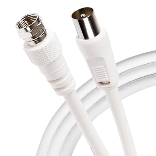 Image of Maplin Satellite to TV Aerial Cable 2M Coaxial Cable F Type Male to RF Male