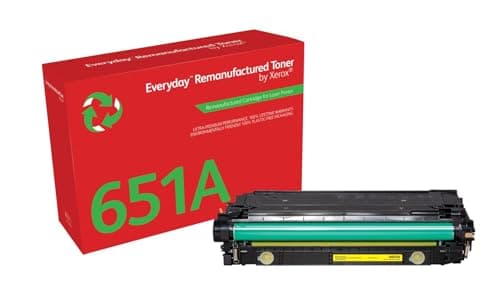 Image of Xerox Everyday Compatible HP 651A HP 650A HP 307A CE342A/CE272A/CE742A Yellow Toner, Standard Capacity, Remanufactured