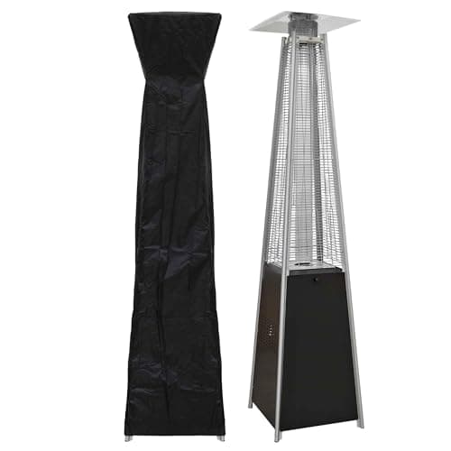 Image of Dellonda Pyramid Gas Patio Heater 13kW for Commercial & Domestic Use, Supplied with Cover, Black - DG224