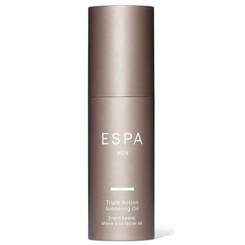 Image of ESPA | Triple Action Grooming Oil | 30ml | 3-in-1 Shave, Beard, and Facial Oil | Nourishes Skin & Facial Hair | Suitable For All Skin Types | Omega 3 & 6 Oils, Vitamin A & E