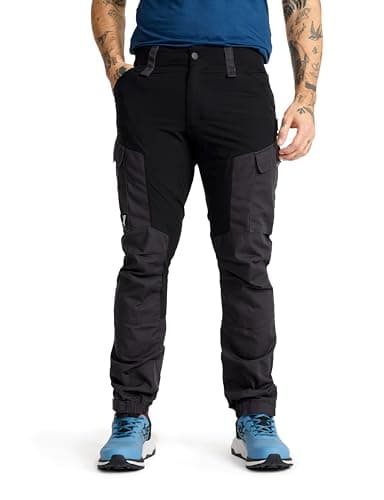 Image of RevolutionRace Men's RVRC GP Trousers, Durable Trousers for Hiking, Walking, Exploring and All Other Outdoor Activities, Jet Black, L