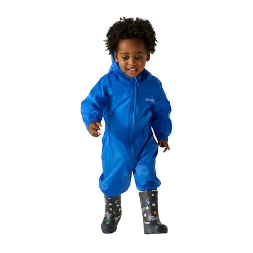 Image of Regatta Toddlers Kids Puddle Suit Waterproof & Reflective All-in-One Rainsuit