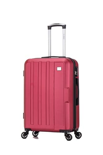 Image of FLYMAX 24" Medium Suitcase 4 Wheel Lightweight Luggage Hard Shell ABS Travel Case Hold Check in Fits 15kg - 20kg Medium Size + 3 Digit Lock + Telescopic Handle 69 Litre Capacity