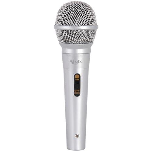 Image of QTX Handheld Dynamic Singing Microphone Silver