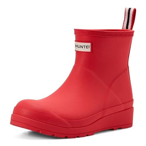 Image of Hunter Women's Original Play Boot Short/mid Rain, Red, 6 UK