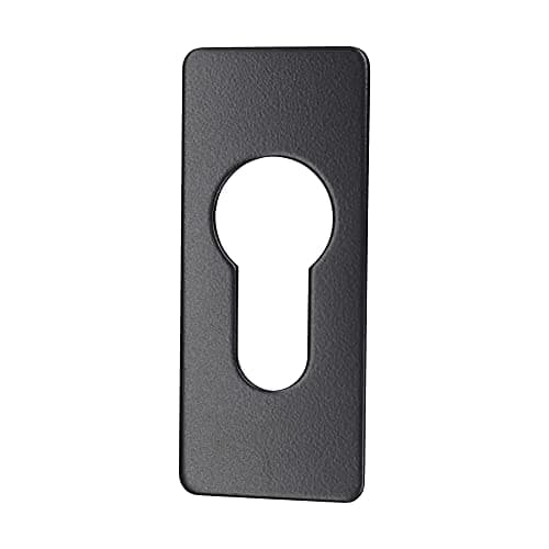Image of Repair Escutcheon Key Hole Cover Plate Euro Profile Self Adhesive Fix Black 28mm