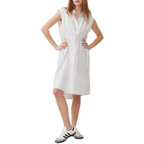 Image of Rhodes Poplin Stripe Shirt Dress