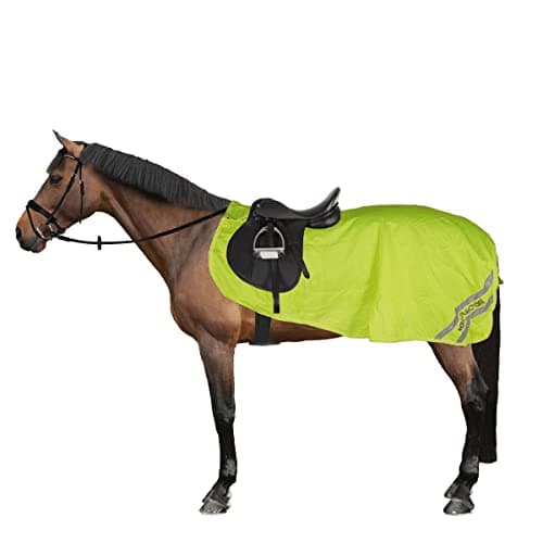 Image of Shires Equi-Flector Mesh Exercise Sheet - Yellow 54"