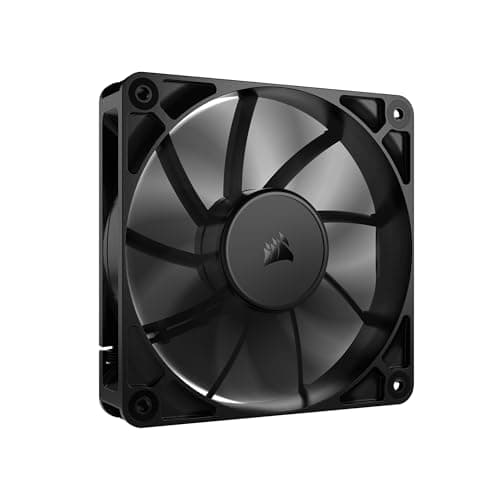 Image of CORSAIR RS120 120mm PWM Fan – Daisy-Chain Connection – Low-Noise – Magnetic Dome Bearing – Single Pack – Black