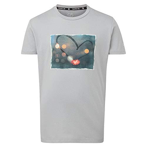 Image of Dare 2b DKT426 5QKC09 Go Beyond' Printed Cotton Casual T-Shirts/Polos/Vests - Argent Grey, Size 9-10