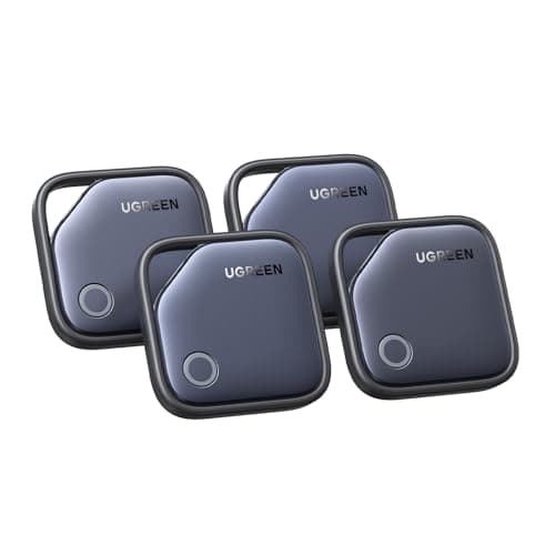 Image of UGREEN FineTrack (4 Pack) Compatible with Apple Find My (iOS only), Air Tracker Tag with 2-Year Replaceable Battery, 80dB Alarm Volume, Bluetooth Finder for Keys, Wallet, Luggage, Suitcase and More