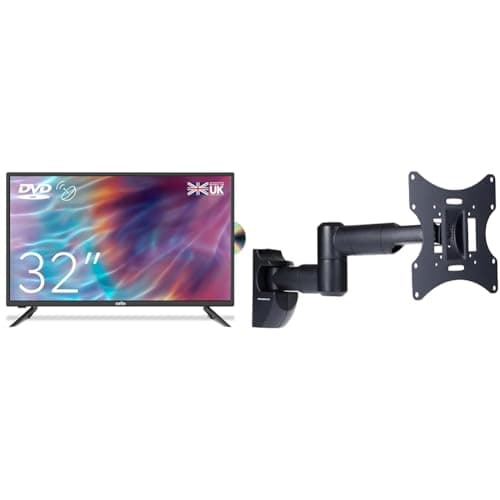 Image of Cello ZF0223 32" inch HD Ready LED TV with built in DVD player with Freeview HD Built in Satellite receiver 3 X HDMI & ProperAV Swing Arm TV Wall Bracket 23" 24" 28" 32" 37" 40" 42" 43"