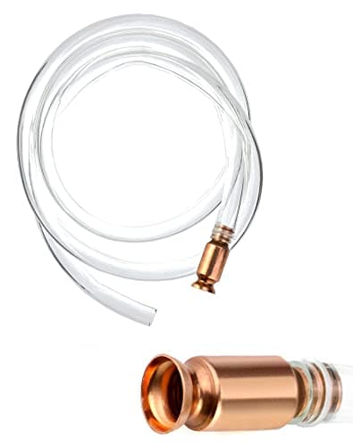 Image of QWORK® Fuel Syphon Pump Shaker Siphon Hose Pump, 6ft Self Priming Syphon Hose Pump for Gas/Fuel/Water Transfer, 3 Gallon/Minute