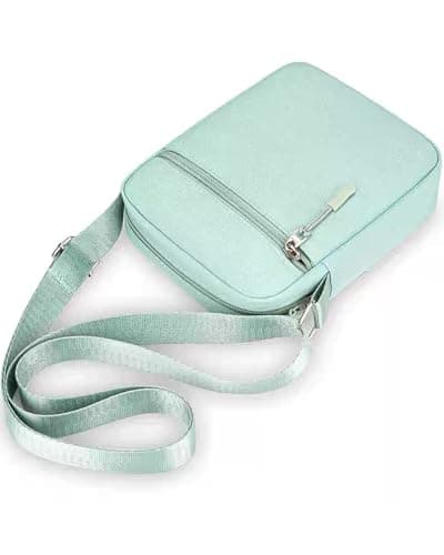 Image of Veyarien Small Crossbody Phone Bags, Women's Cross-body Bags Small Mobile Phone Wallet Travel Passport Bag, Mini Shoulder Purse with Long Strap for Girls Women Ladies (Light Green)