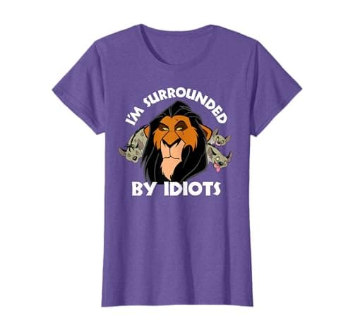 Image of Disney Lion King Scar Surrounded By Idiots Graphic T-Shirt T-Shirt