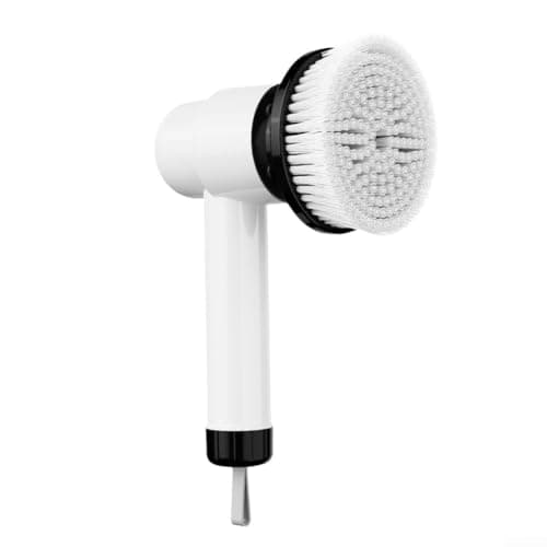 Image of Alanmoship 1 Pack Electric Cleaning Brush Wireless Multi-functional Scrubber for Tiles Kitchen Appliances Outdoor Furniture White