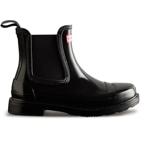 Image of Hunter Commando Gloss Womens Wellies Black 6 UK