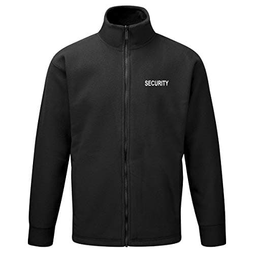 Image of Workwear World 'Security' Embroidered Doorman Bouncer Black Full Zip Fleece Jacket (L)