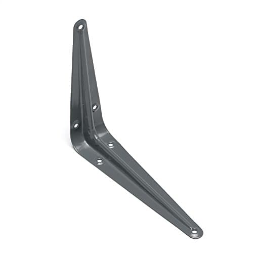 Image of Merriway BH05425 (4 Pcs) London Style Shelf Brackets 250 x 200mm (10 x 8 Inch) Grey - Pack of 4 Pieces