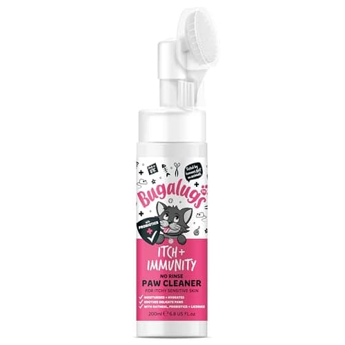 Image of Bugalugs Itch & Immunity Cat Shampoo Paw Cleaner for Itchy Skin sensitive skin with Probiotics for cats - kitten shampoo and cat shampoo for indoor cats for sensitive skin (Paw Cleaner 200ml)