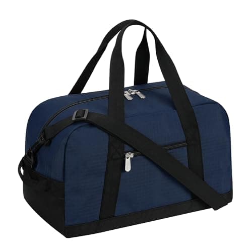Image of YoKelly Small Duffle Bag 14 inch Carry On Mini Duffel Bag Lightweight for Travel Gym Sport-Navy Blue