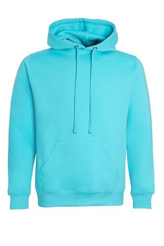 Image of imporio 11 Women Ladies Oversized Pullover Plain Hoodie Top With Out Zip Hoodies Sweatshirt Top Jumper UK 10-18 (UK, Numeric, 22, 24, Regular, Regular, Capri Blue)