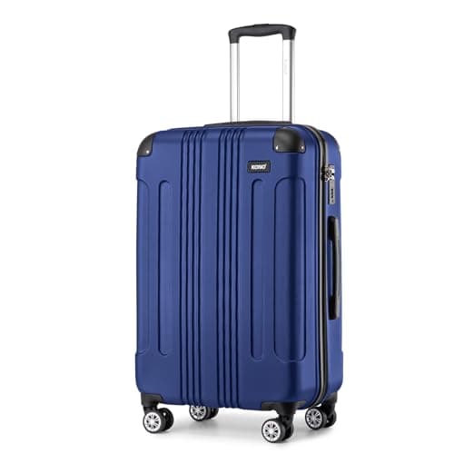 Image of Kono 28 Inch Large Hard Shell Luggage Lightweight ABS 4 Wheels Spinner Business Trip Trolley Case Suitcase (Navy)